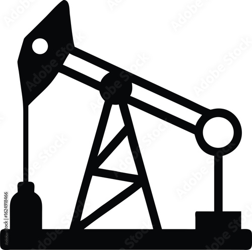 oil pump jack silhouette