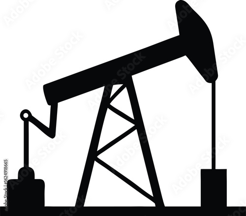oil pump jack silhouette