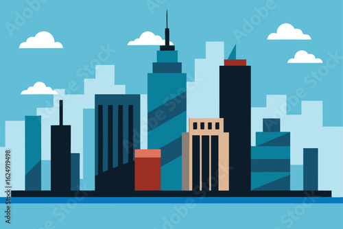 skyscrapers of chicago with lake michigan in foreg (1).eps