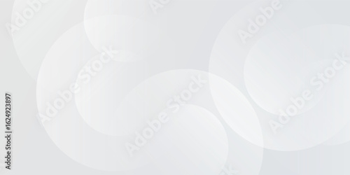 minimalist banner white abstract background. Modern circular Overlaping. sui for banner, presentation, digital