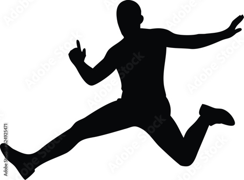 silhouette of a man jumping