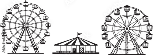 ferris wheel on a white background