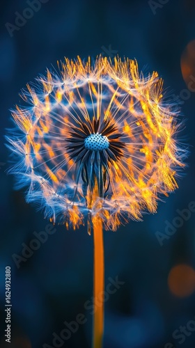 Enchanted Dandelion: A Burst of Golden Light