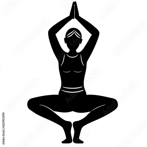 yoga woman silhouette