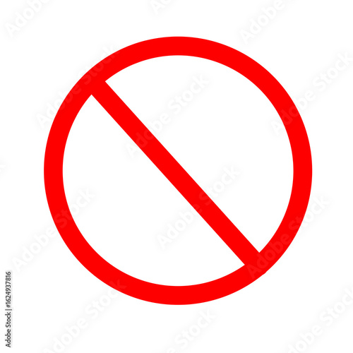 Free Download Red Prohibition Symbol, No Entry Sign, Stop and Warning Icon - GFXLoad