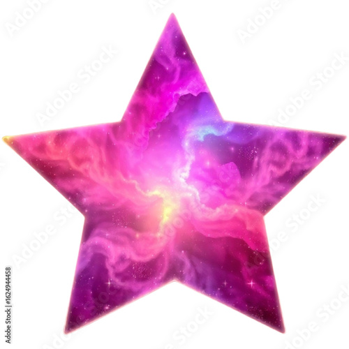 Star with cosmic nebula texture