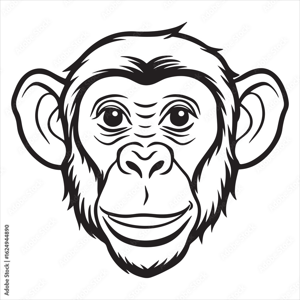 Obraz premium Intelligent Chimpanzee: Expressive, Social & Playful Primate