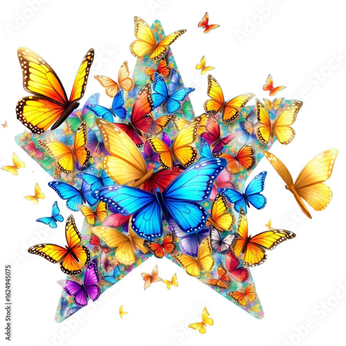 Star formed from fluttering butterflies