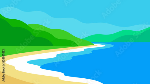 Stunning Clear Shoreline Between Vibrant Green and Blue Water