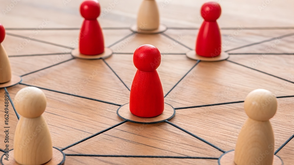 Obraz premium Strategic Connection – Networks, Influence, and Dynamics of Power