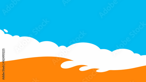 High Contrast Beach Scene with White Surf Foam and Dynamic Waves