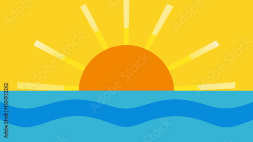 Low Sun Casting Rays Across Beach Water Coastal Scene