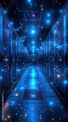 Mystical Digital Data Center: A Corridor of Light and Information