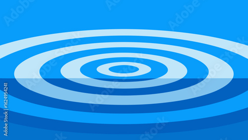 Abstract Ripple Effect in Clear Blue Water Serene Aquatic Background