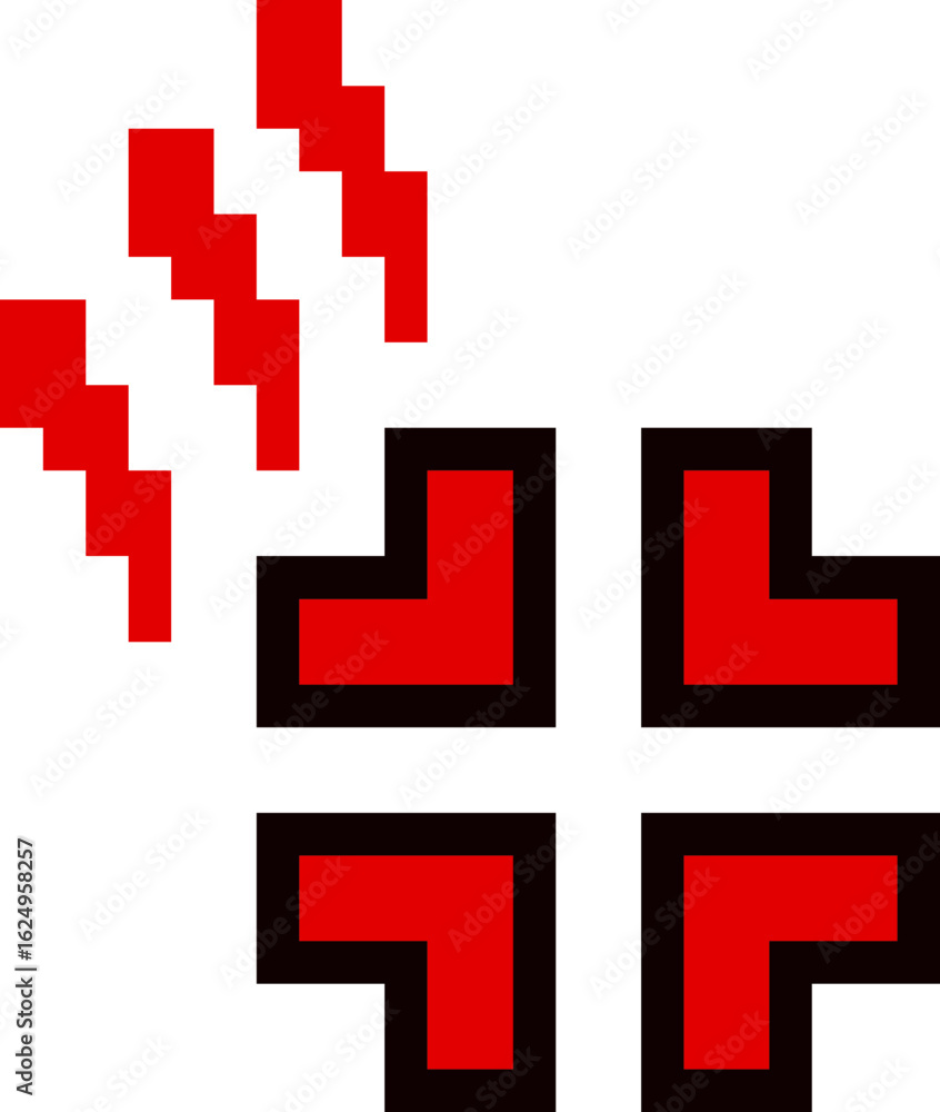 Obraz premium pixel illustration of an anger effect icon
