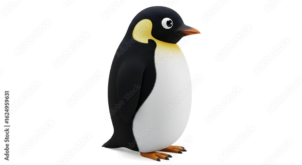 Obraz premium Adorable Cartoon Penguin Character Illustration Perfect for Kids Books Websites and Social Media Posts Cute Penguin Design