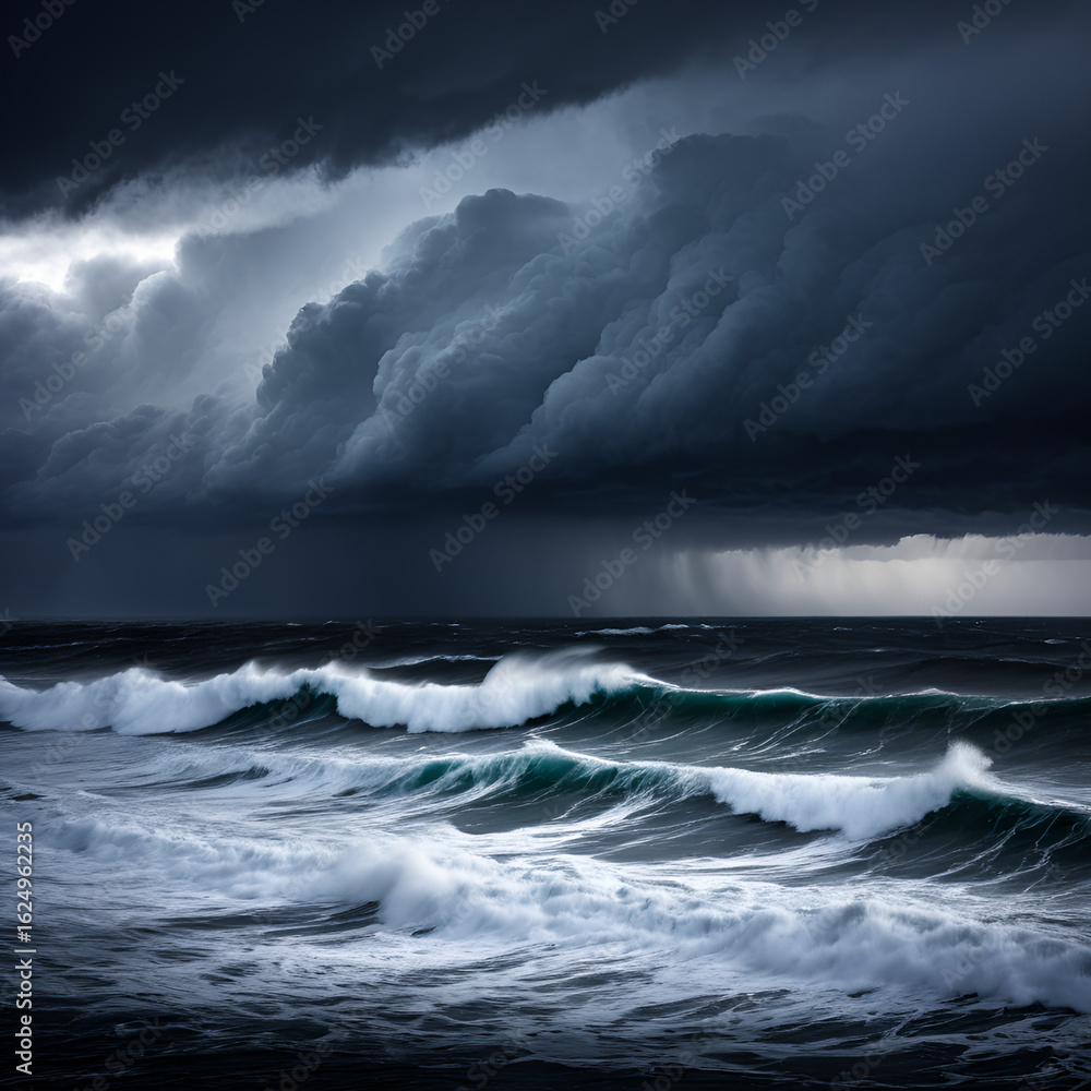 Obraz premium storm on the sea