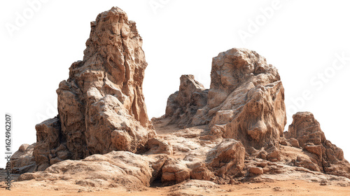 Wallpaper Mural Large Rocks in the Desert background isolated on a Transparent background, PNG file. Torontodigital.ca