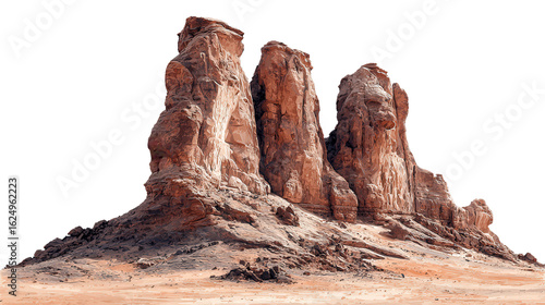 Wallpaper Mural Large Rocks in the Desert background isolated on a Transparent background, PNG file. Torontodigital.ca