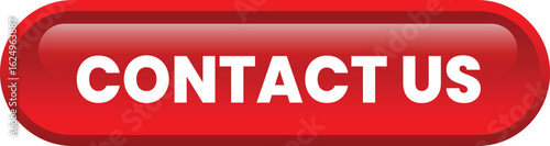 Contact us button red glossy web design element graphic