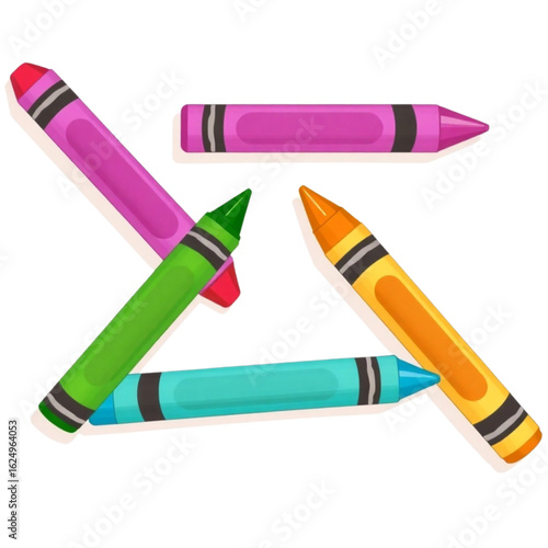 Crayons in a rainbow arrangement