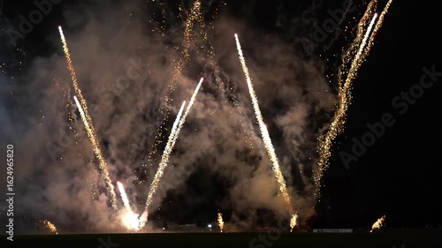 Fireworks finale at the Royal Darwin Show 2025, NT Australia.