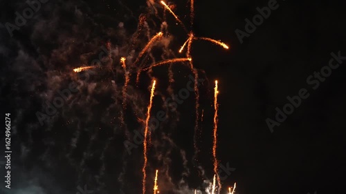 Fireworks finale at the Royal Darwin Show 2025, NT Australia.