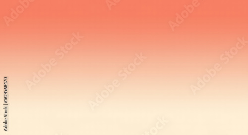 A soft coral ombre background fading from deep peach to creamy white creates calming effect