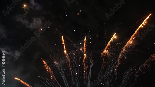 Fireworks finale at the Royal Darwin Show 2025, NT Australia.