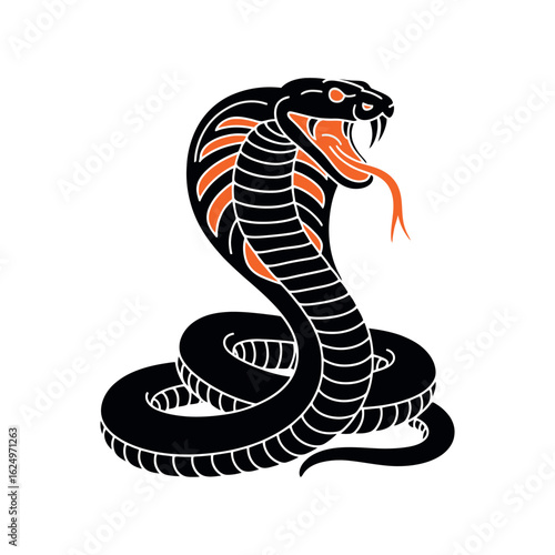 vector illustration of a cartoon snake