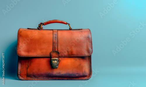 Wallpaper Mural Elegant Brown Leather Work Bag for Business Use – Generative AI Torontodigital.ca