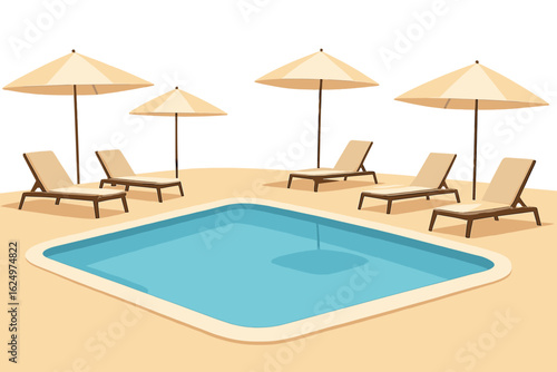 A serene oasis for unwinding vacations, relaxing poolside retreat