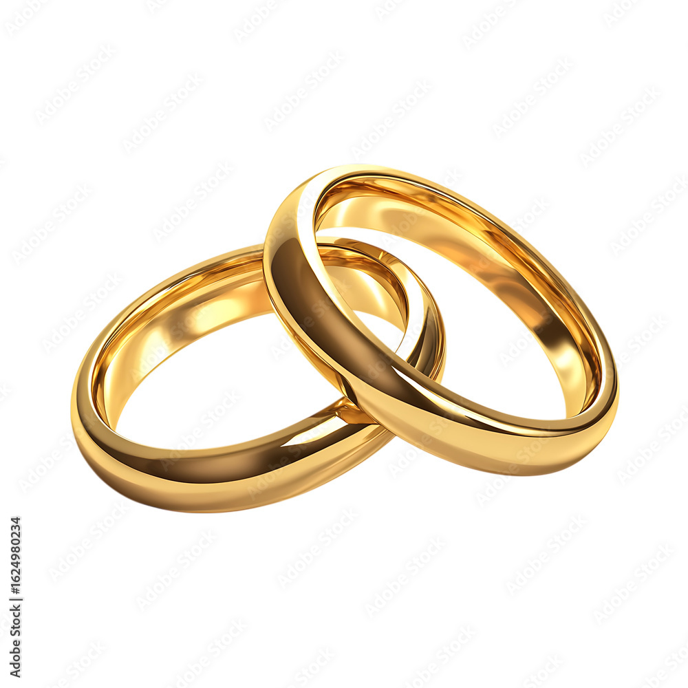 Stunning Gold Wedding Rings Symbol of Commitment and Love On Transparent Background Stunning Gold Wedding Rings Symbol of Commitment and Love On Transparent Background