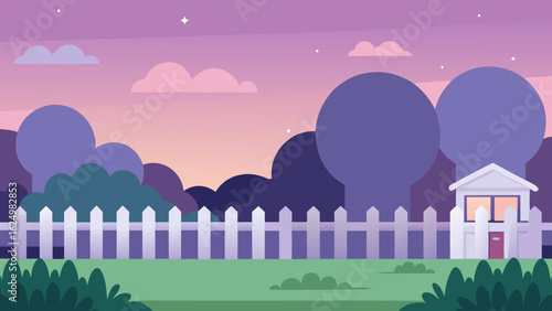 Crisp 2D Cartoon Background Featuring a Stylized Sunny Beach Scene