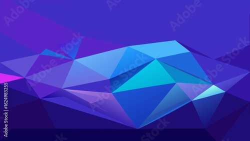 Abstract Background Low Poly Crystalline Geometric Design Illustration