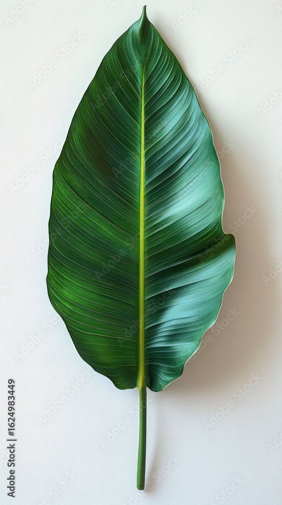Fototapeta premium Serene Green Leaf Minimalist Photography