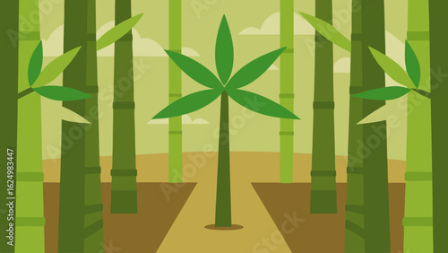 Clean Dry Lakebed Background Stylized Vector Nature Landscape Illustration