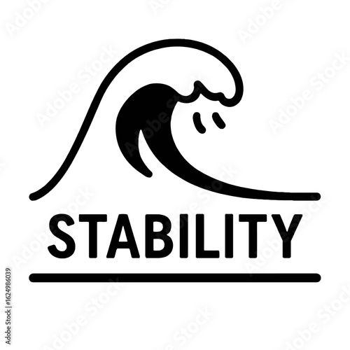 A stylized black and white wave graphic representing economic volatility and the search for stability in uncertain times.