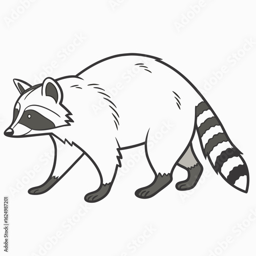 Vector silhouette illustration of wild mammals like a fox and wolf