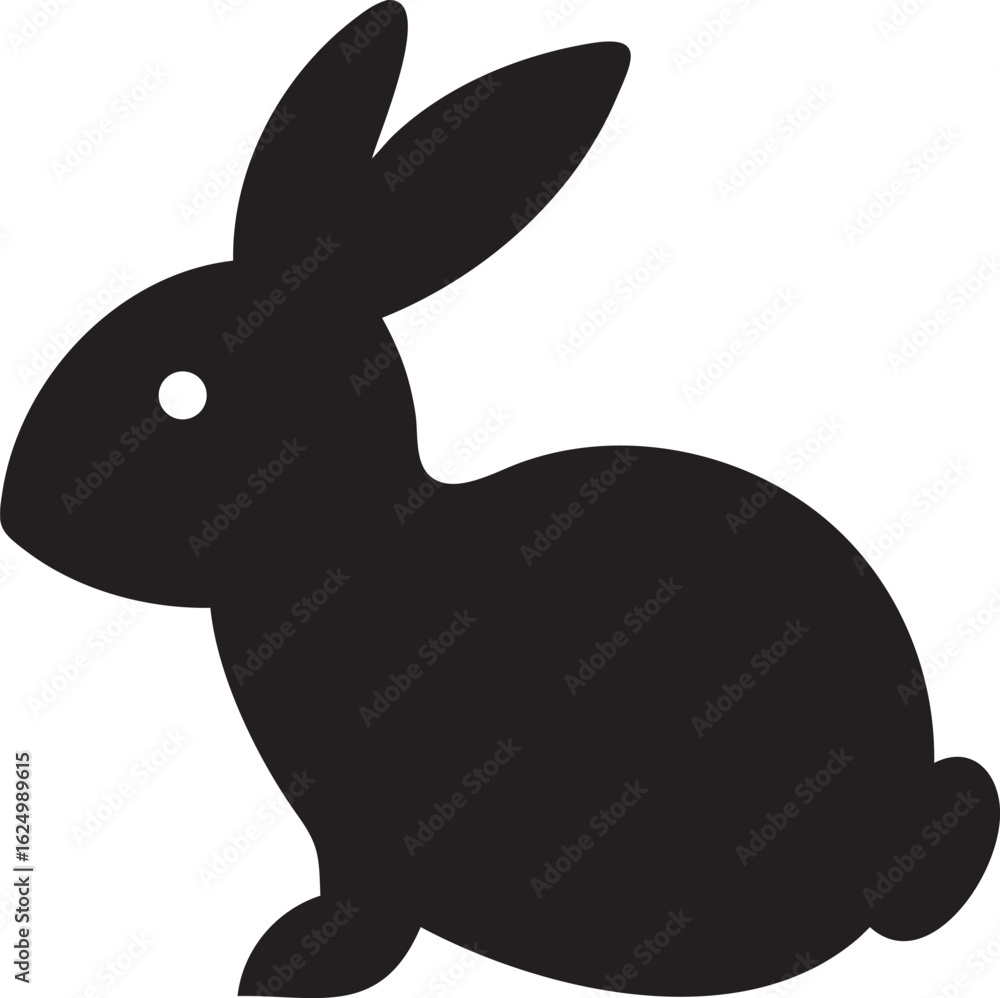 Obraz premium Black Rabbit Silhouette Clipart