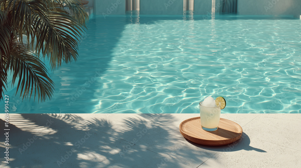 Obraz premium cocktail in the pool