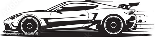 premium sports car vector icon set luxury supercar silhouette illustration customizable print ready design asset