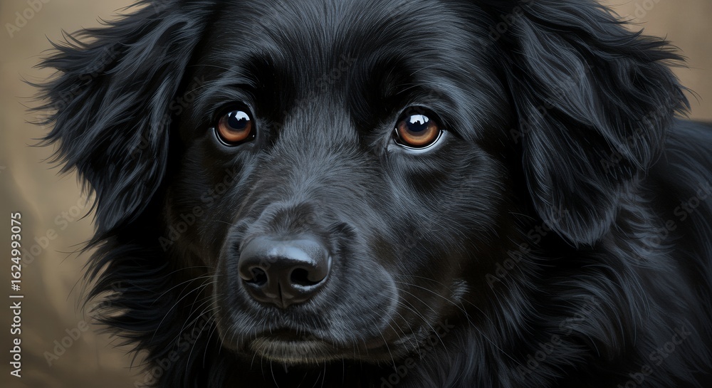 Black Border Collie Puppy Close Up Portrait with Bright Eyes and Fluffy Fur in Studio Black Border Collie Puppy Close Up Portrait with Bright Eyes and Fluffy Fur in Studio