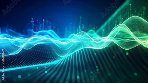 Wallpaper Mural Abstract Data Flow Visualization Torontodigital.ca