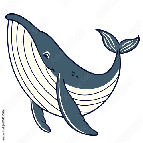 Vector illustration of an angel fish swimming in the blue ocean