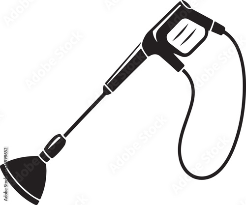 Pressure washer wand and trigger handle silhouette