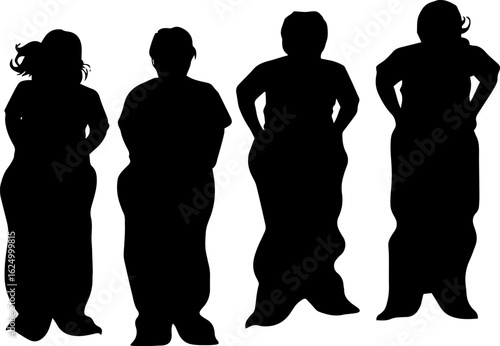 Silhouette of Lomba balap karung or called sack race competition to celebrate of Indonesia Independence Day