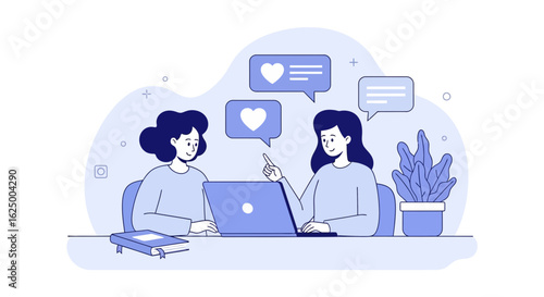 A therapist and patient in an online video call discussing mental health and well-being.