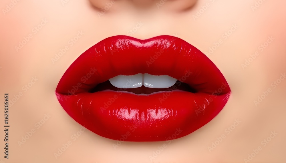 Fototapeta premium Bold Lip Colors Striking lip colors like red purple and black