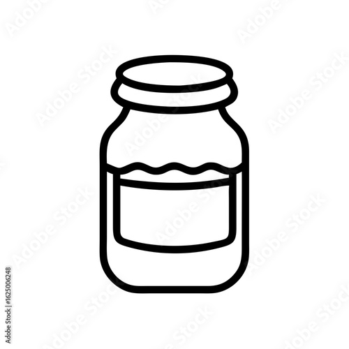 Vector illustration of a jar with a label, ideal for food preservation and storage